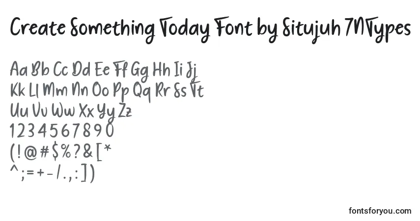 Czcionka Create Something Today Font by Situjuh 7NTypes – alfabet, cyfry, specjalne znaki