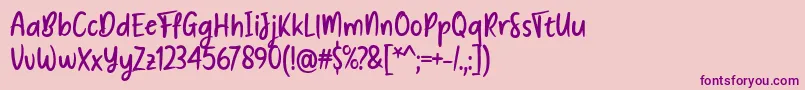 fuente Create Something Today Font by Situjuh 7NTypes – Fuentes Moradas Sobre Fondo Rosa