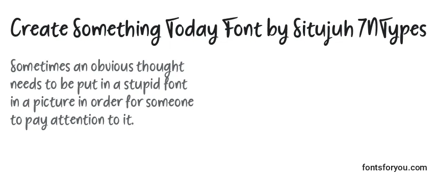 Create Something Today Font by Situjuh 7NTypes -fontin tarkastelu