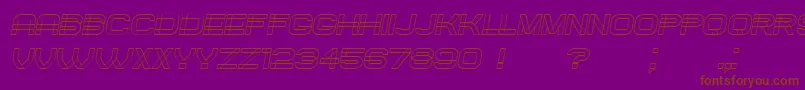 Created Italic Font – Brown Fonts on Purple Background