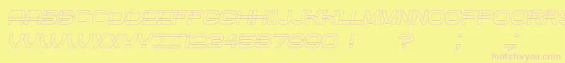 Created Italic Font – Pink Fonts on Yellow Background