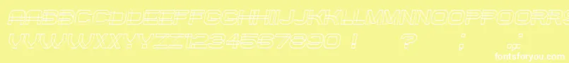 Created Italic Font – White Fonts on Yellow Background