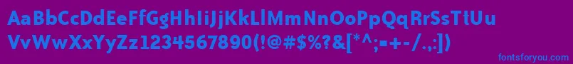 BaileySansItcTtBold Font – Blue Fonts on Purple Background