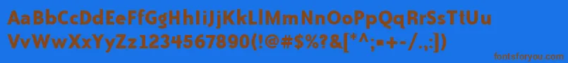 Шрифт BaileySansItcTtBold – коричневые шрифты на синем фоне