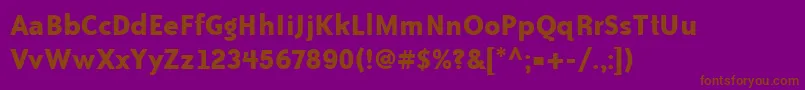 BaileySansItcTtBold Font – Brown Fonts on Purple Background