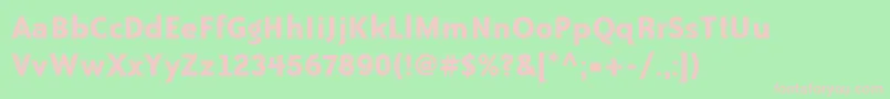 BaileySansItcTtBold-fontti – vaaleanpunaiset fontit vihreällä taustalla
