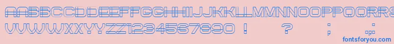Created Font – Blue Fonts on Pink Background