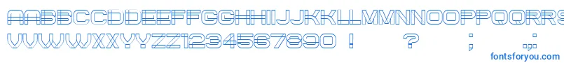 フォントCreated – 白い背景に青い文字