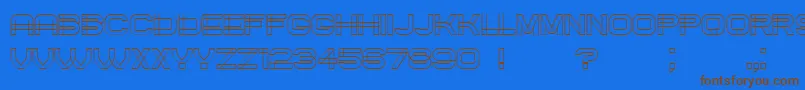 Created Font – Brown Fonts on Blue Background