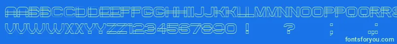 Created Font – Green Fonts on Blue Background