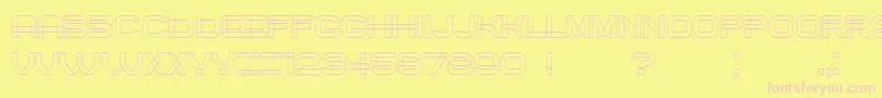 Created-fontti – vaaleanpunaiset fontit keltaisella taustalla