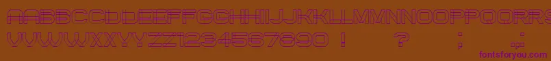 Created Font – Purple Fonts on Brown Background