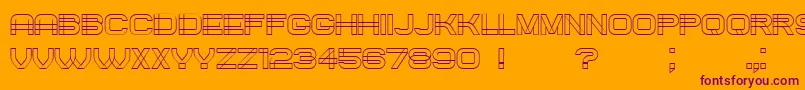 Created Font – Purple Fonts on Orange Background
