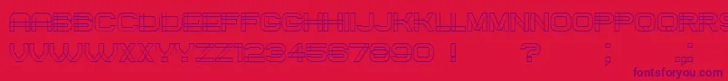 Created Font – Purple Fonts on Red Background