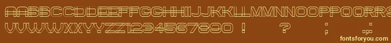 Created Font – Yellow Fonts on Brown Background