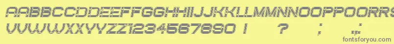 CreatedFilled Italic Font – Gray Fonts on Yellow Background