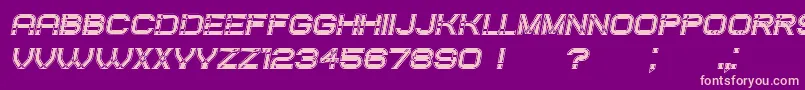CreatedFilled Italic Font – Pink Fonts on Purple Background