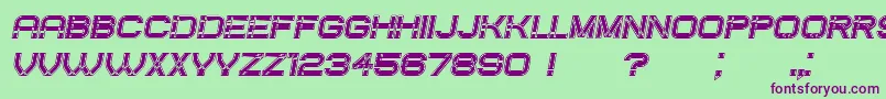 CreatedFilled Italic Font – Purple Fonts on Green Background