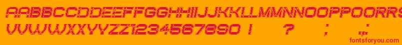 CreatedFilled Italic Font – Red Fonts on Orange Background