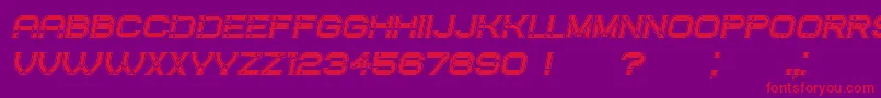 CreatedFilled Italic Font – Red Fonts on Purple Background