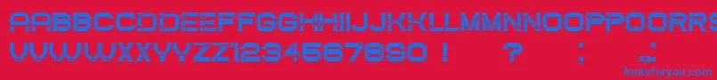 CreatedFilled Font – Blue Fonts on Red Background