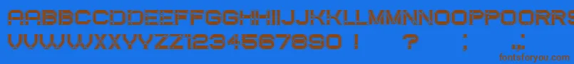 CreatedFilled Font – Brown Fonts on Blue Background