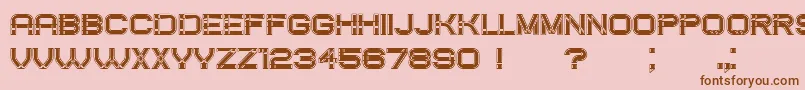 CreatedFilled Font – Brown Fonts on Pink Background