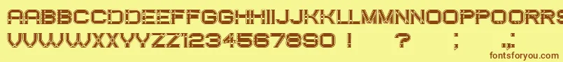 CreatedFilled Font – Brown Fonts on Yellow Background