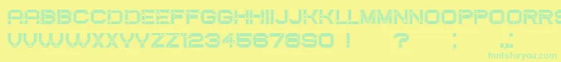 CreatedFilled Font – Green Fonts on Yellow Background