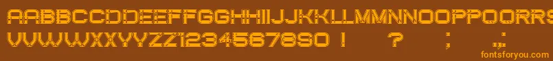 CreatedFilled Font – Orange Fonts on Brown Background