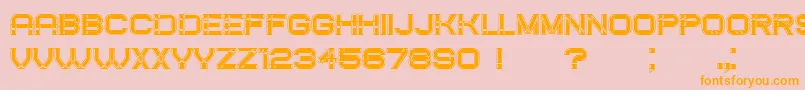 CreatedFilled Font – Orange Fonts on Pink Background