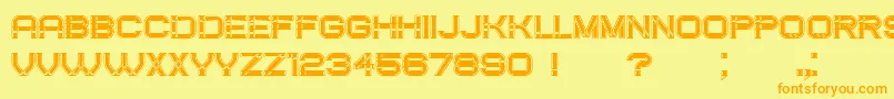 CreatedFilled Font – Orange Fonts on Yellow Background