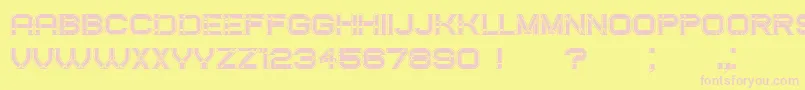 CreatedFilled Font – Pink Fonts on Yellow Background