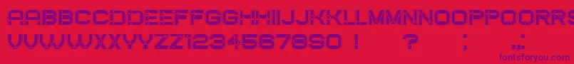 CreatedFilled Font – Purple Fonts on Red Background