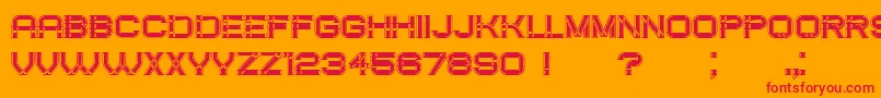 CreatedFilled Font – Red Fonts on Orange Background