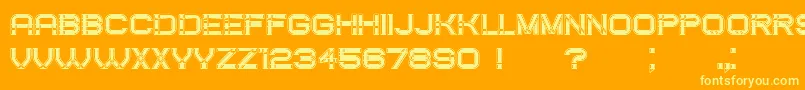 CreatedFilled Font – Yellow Fonts on Orange Background