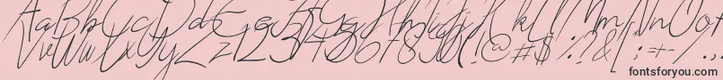 フォントCreates – ピンクの背景に黒い文字