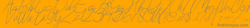 Creates Font – Gray Fonts on Orange Background