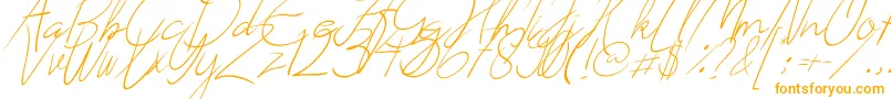 Creates-Schriftart – Orangefarbene Schriften auf weißem Hintergrund