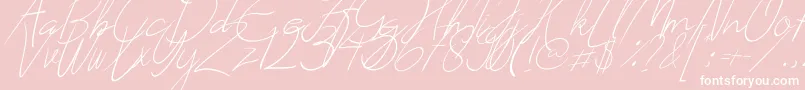 Creates Font – White Fonts on Pink Background