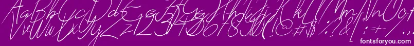 Шрифт Creates – белые шрифты на фиолетовом фоне