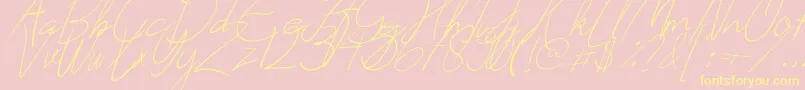 Шрифт Creates – жёлтые шрифты на розовом фоне