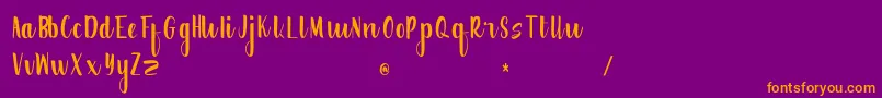 Creative Word Free Version Font – Orange Fonts on Purple Background