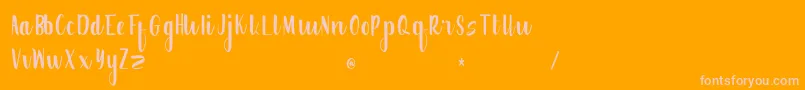 Creative Word Free Version Font – Pink Fonts on Orange Background