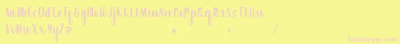 Creative Word Free Version Font – Pink Fonts on Yellow Background