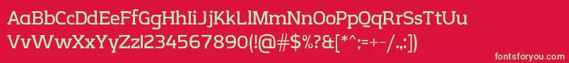 CreativZoo Serif v2 1 Font – Green Fonts on Red Background
