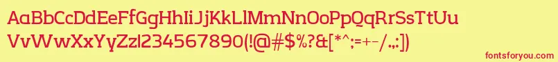 Шрифт CreativZoo Serif v2 1 – красные шрифты на жёлтом фоне