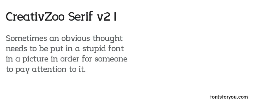 Шрифт CreativZoo Serif v2 1