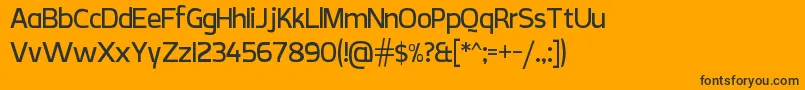 Czcionka CreativZoo V 7 – czarne czcionki na pomarańczowym tle