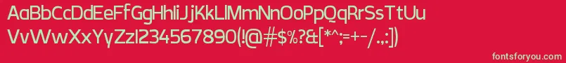 CreativZoo V 7 Font – Green Fonts on Red Background